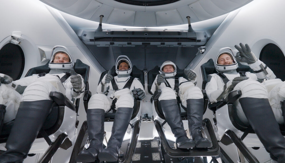 Tripulación de la misión Axiom 4. Foto: SpaceX.