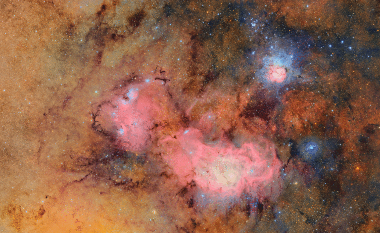 Esta imagen combina 678 imágenes separadas tomadas por el Observatorio Vera C. Rubin de NSF-DOE en poco más de siete horas de observación. Créditos: NSF–DOE Vera C. Rubin Observatory